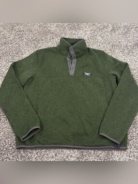 L.L. Bean Olive Green sweater fleece pullover